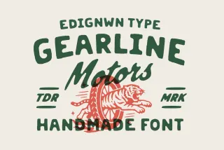 Gearline Motors - Vintage Garage Font Family