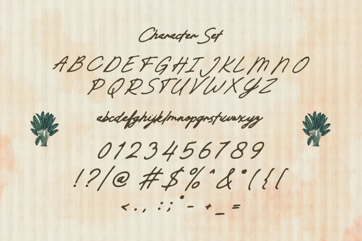 Organic Gardenia - Old Handwritten Script Font