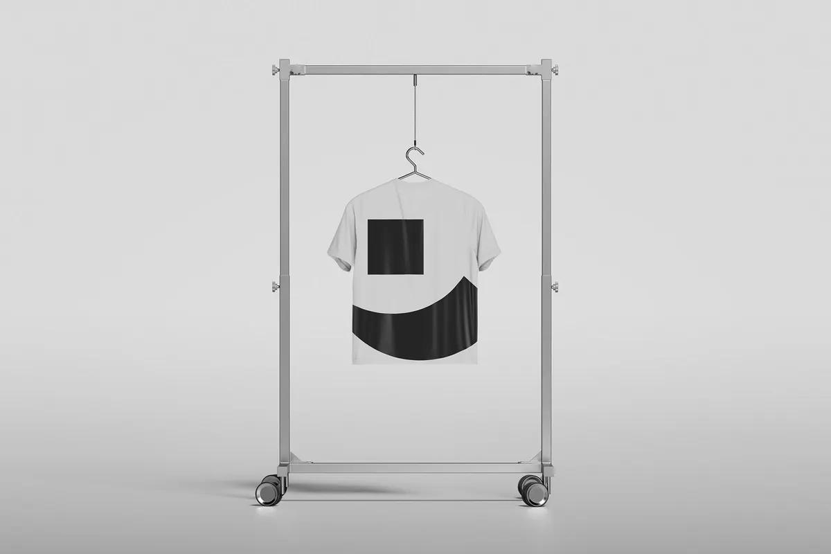 Minimal Hanging T-Shirt Mockup