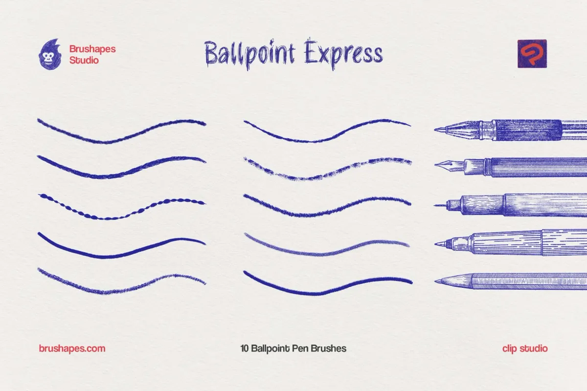 Ballpoint Pen Clip Studio Brushes