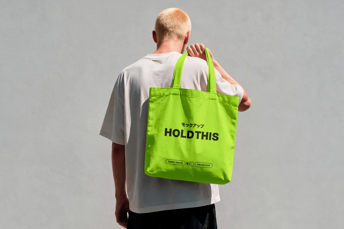 Streetwear Catalog Tote Bag Mockup