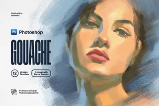 Gouache Photoshop Brushes Collection