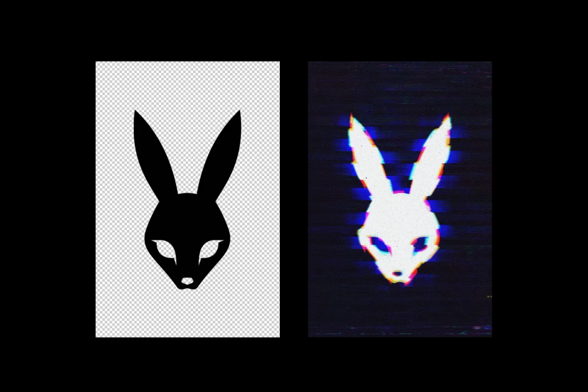 VHS Glitch Text Effect