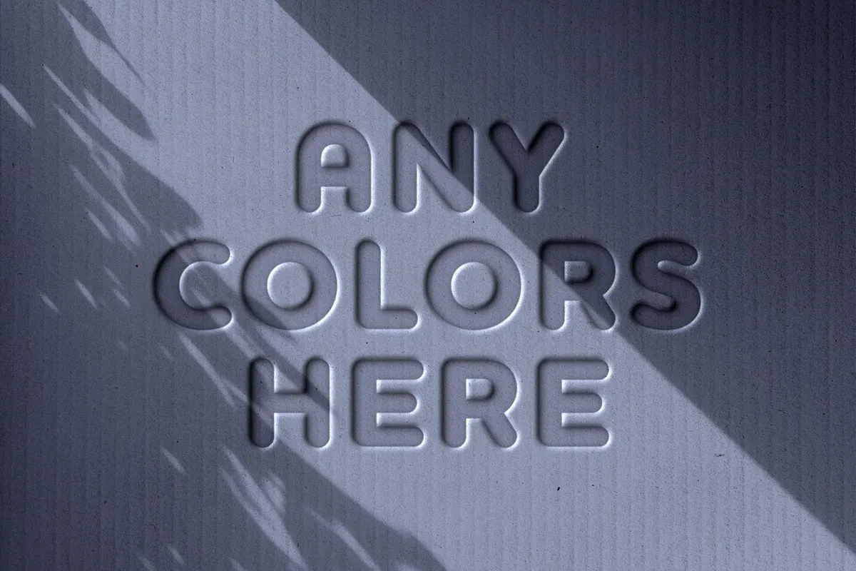 Debossed Cardboard Logo Mockup