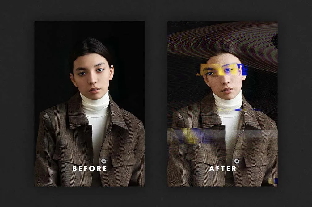 Glitch Damage Photo Effect