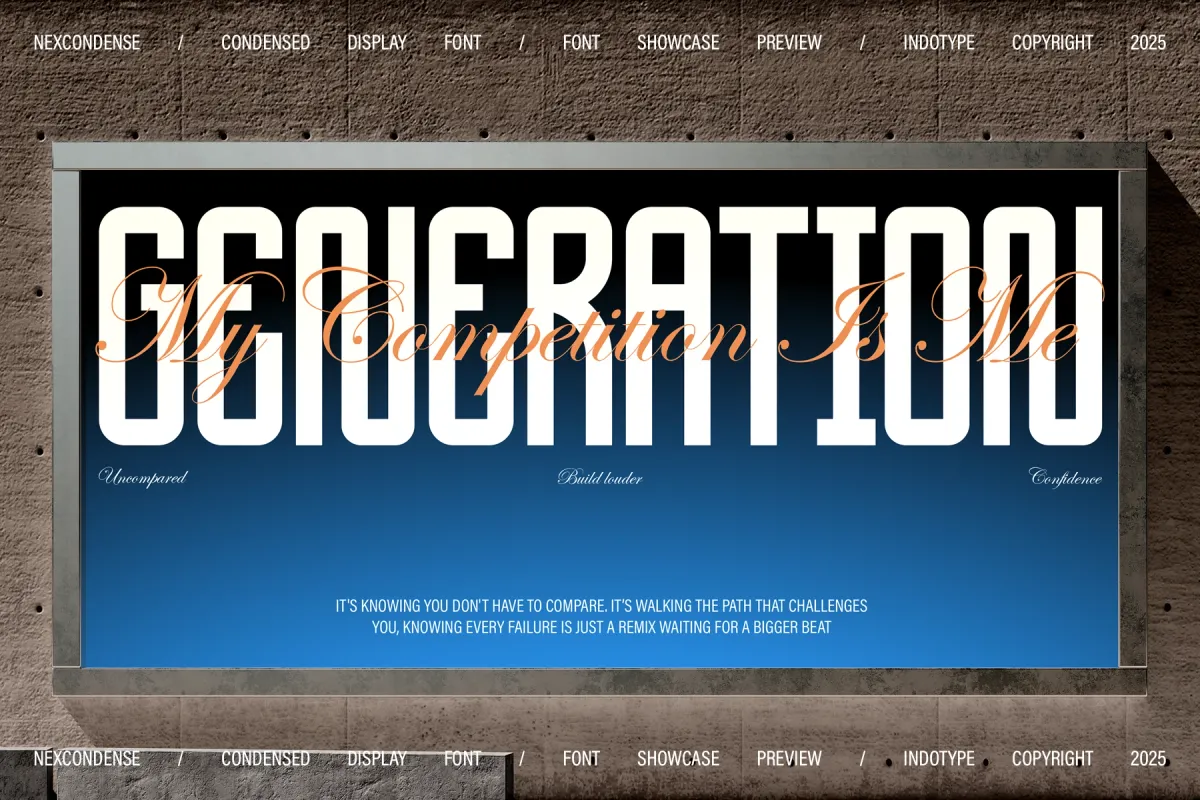 NexCondense - Condensed Display Font