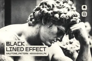 Black Lined Photo Effect