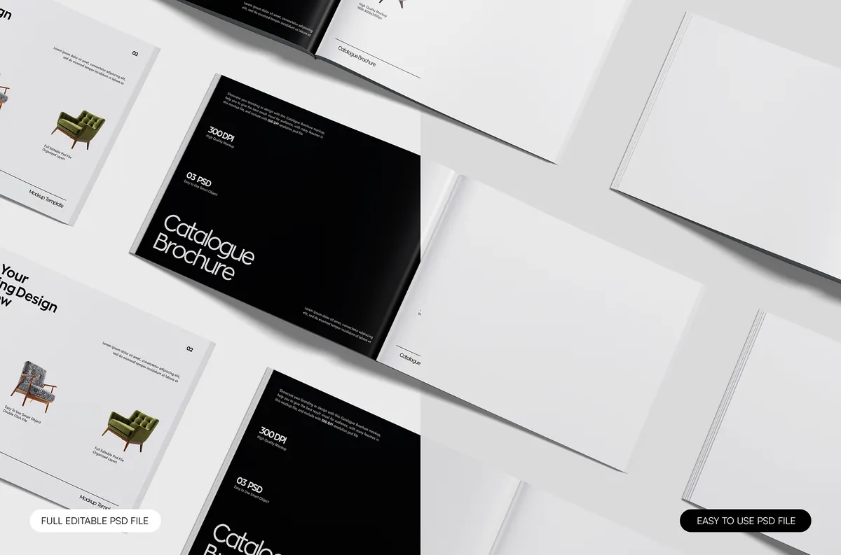 Landscape Catalogue Brochure Mockup | Pixelbuddha