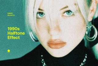 1990s Halftone Photo Effect