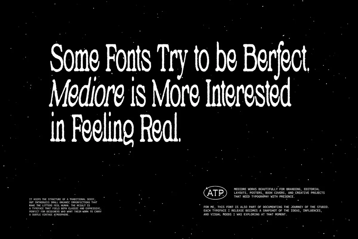 Mediore - Retro Editorial Serif