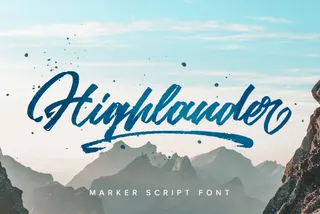 Highlander Marker Script Font