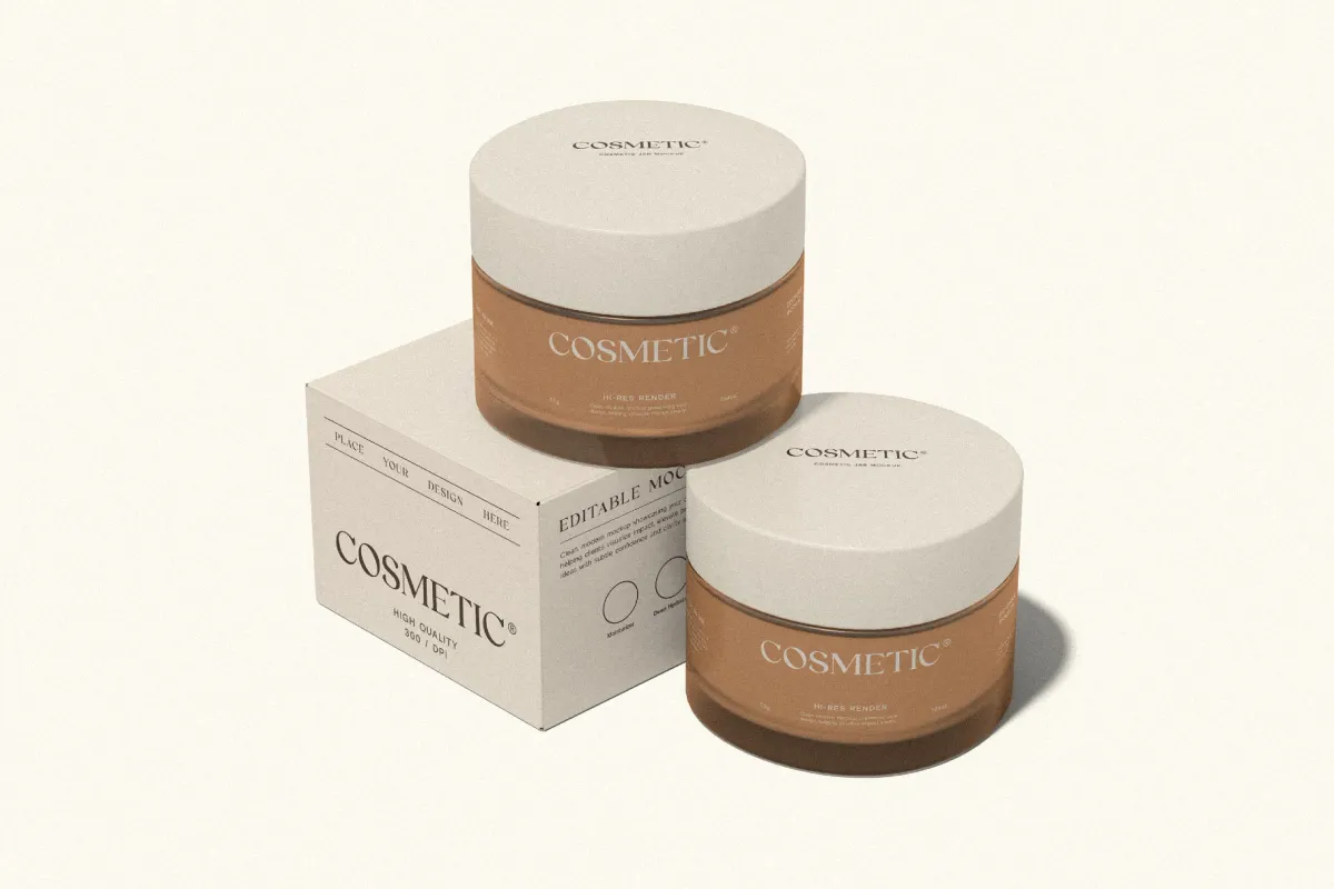 Cosmetic Jar Packaging Mockup