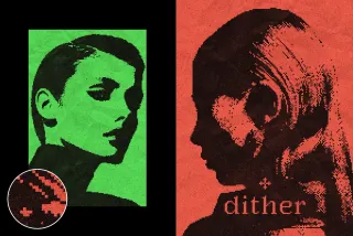 Dithered Color Poster Effect