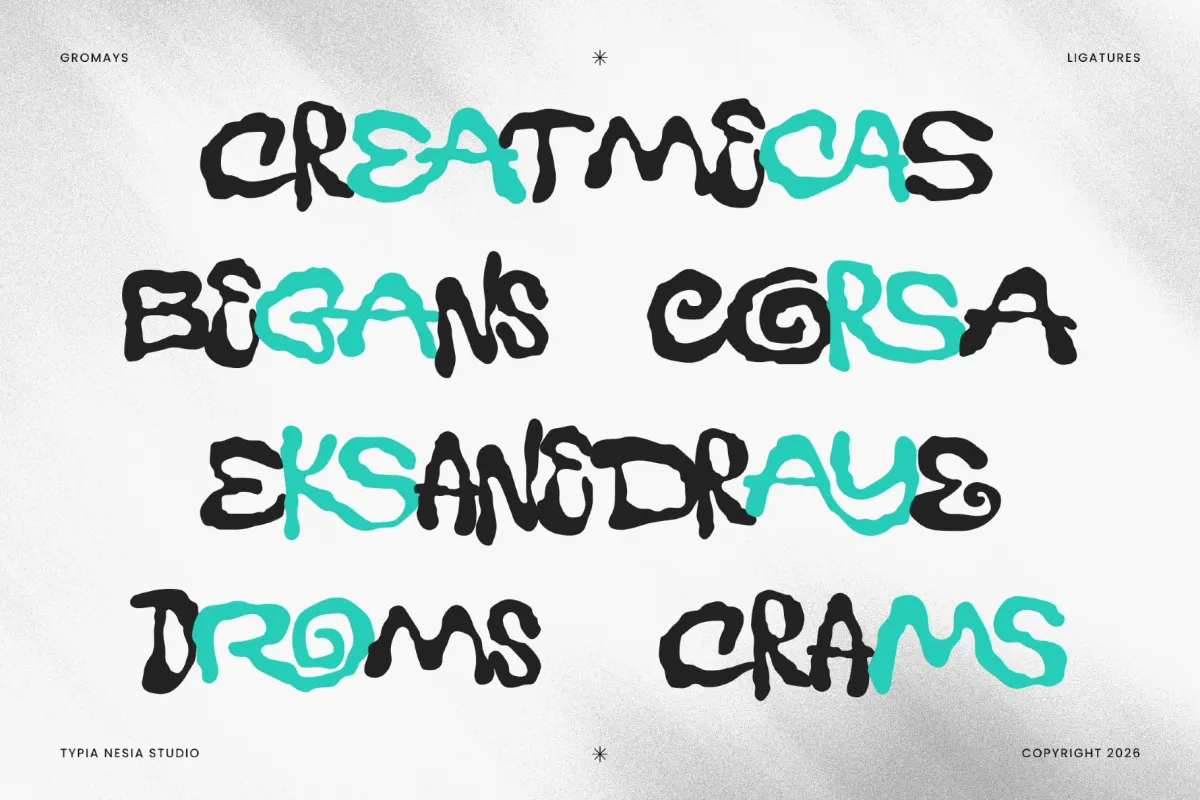 Gromays - Trippy Psychedelic Display Font