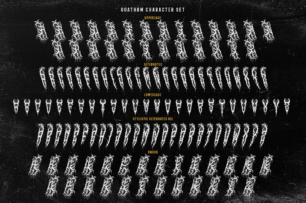 GOATHAM Death Metal Font