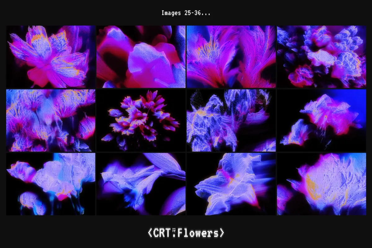 CRT Flowers Overlays