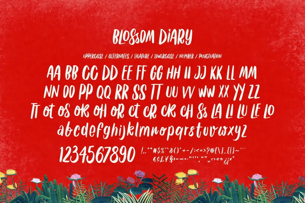 Blossom Diary — Handwritten Font