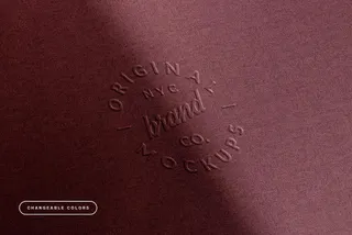 Textile Embossing Logo Mockup