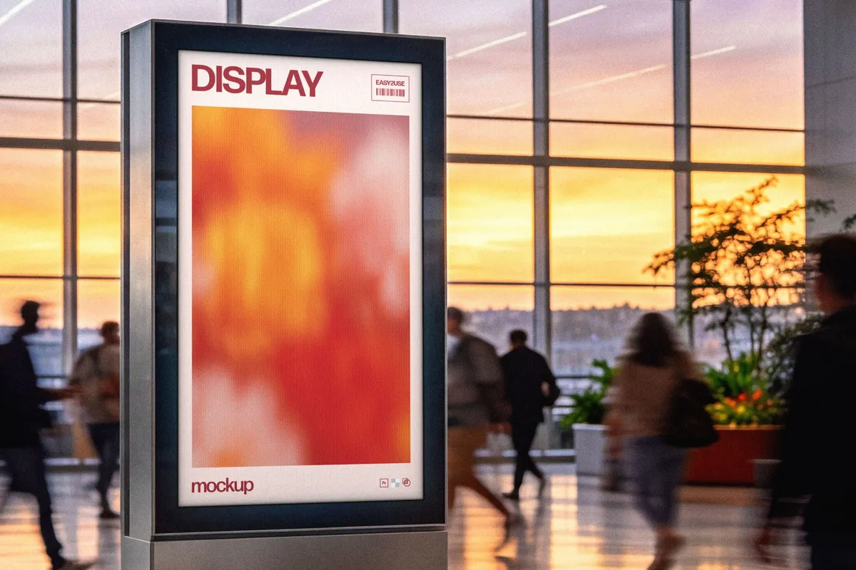 Airport Digital Display Mockup