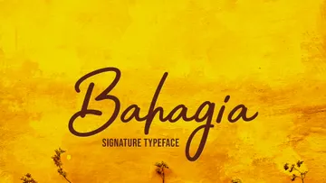 Bahagia Signature Typeface