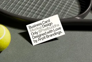 Business Card Mockup on Tennis Court