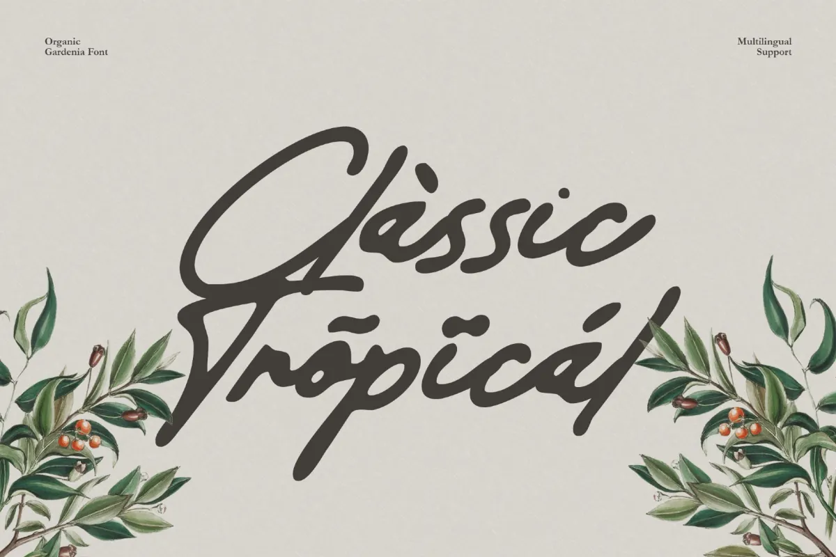Organic Gardenia - Old Handwritten Script Font