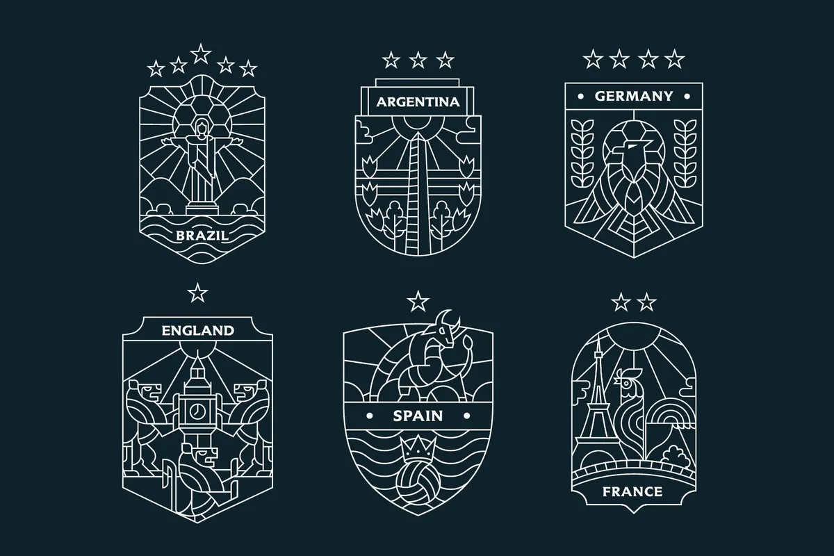 World Cup Team Badges Collection