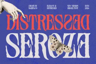 Distressed Seroze – Rough Display Serif Font