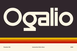 Ogalio - Automotive Retro Display Sans Font