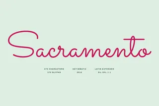Sacramento — Free Monoline Script Font