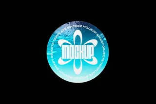 Glossy Round Sticker Mockup