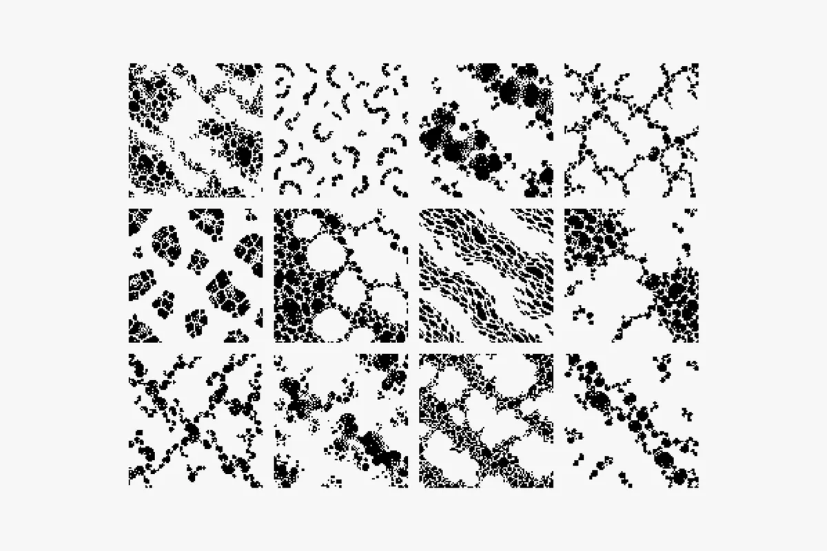 Micro Matter. Pixel Organic Vector Textures