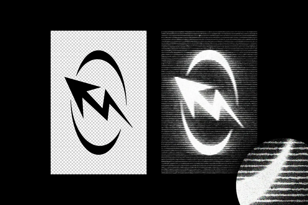 Line Print Distortion Text Effect