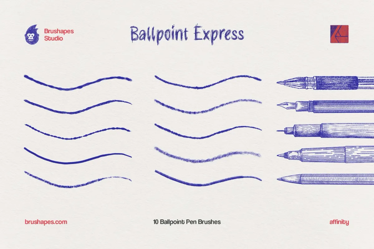 Ballpoint Pen Affinity Brushes