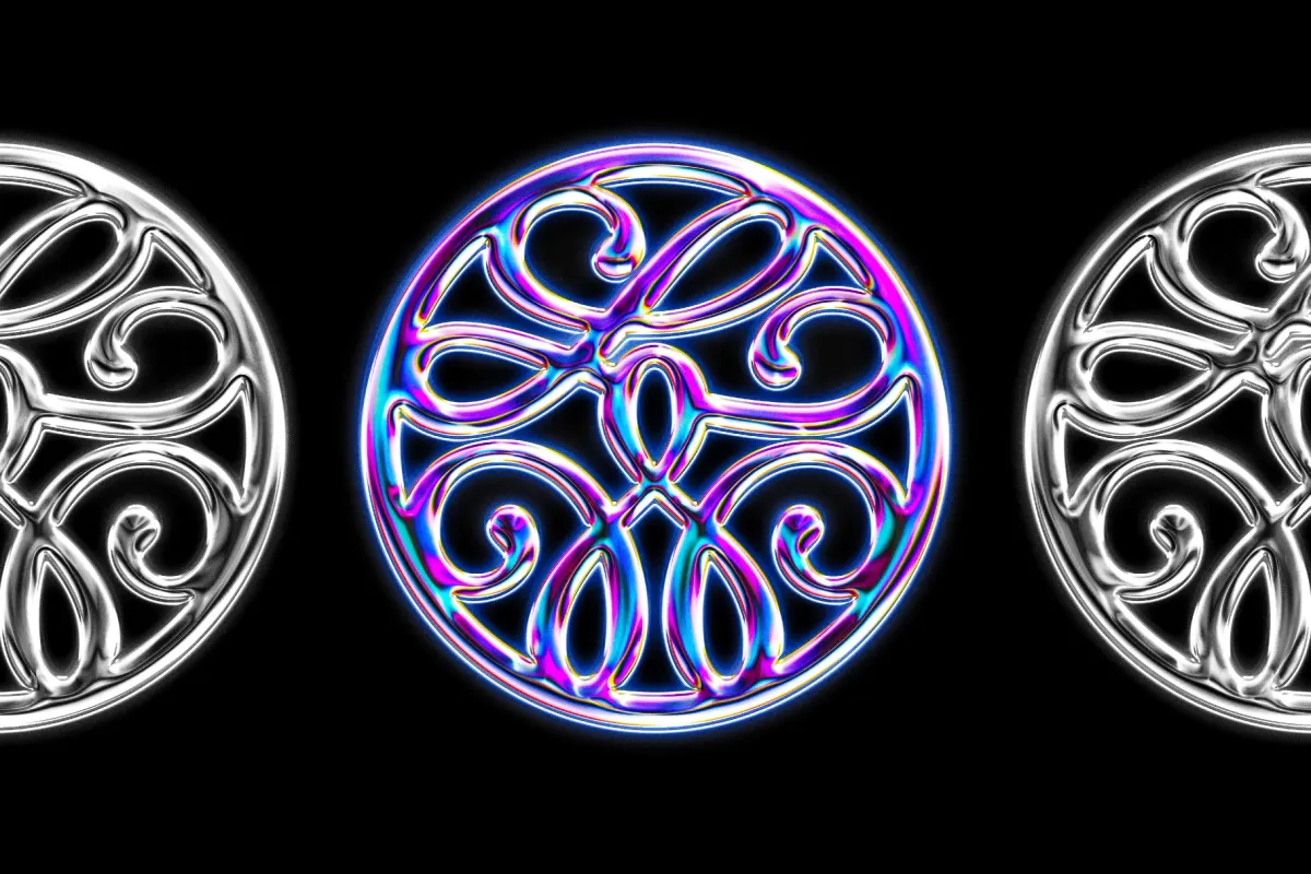 Acid Glass Chrome Text Effect