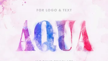 Aquarelle Text & Logo Mockup