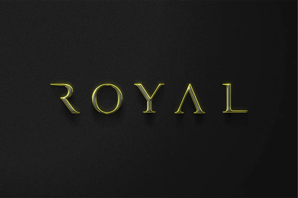 Luxury Gold Sign Logo Mockup
