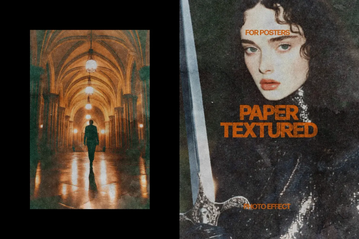 Paper Textured Photo Effect