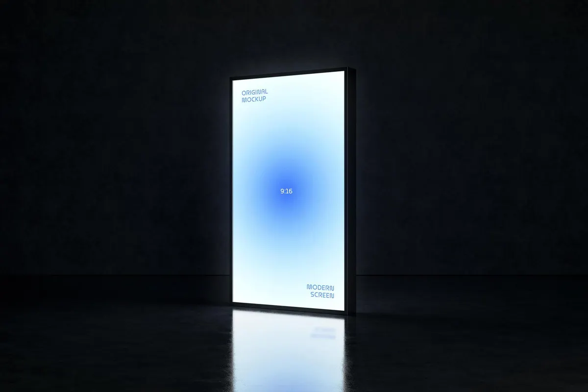 9:16 Digital Signage Screen Mockup
