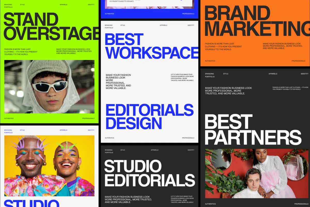 Colorful Brand Identity Social Media Bundle