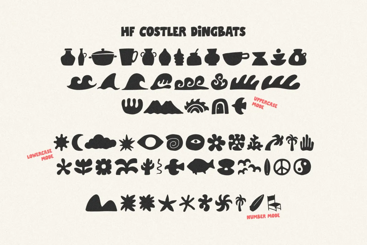 HF Costler - Hand Drawn Font Pack
