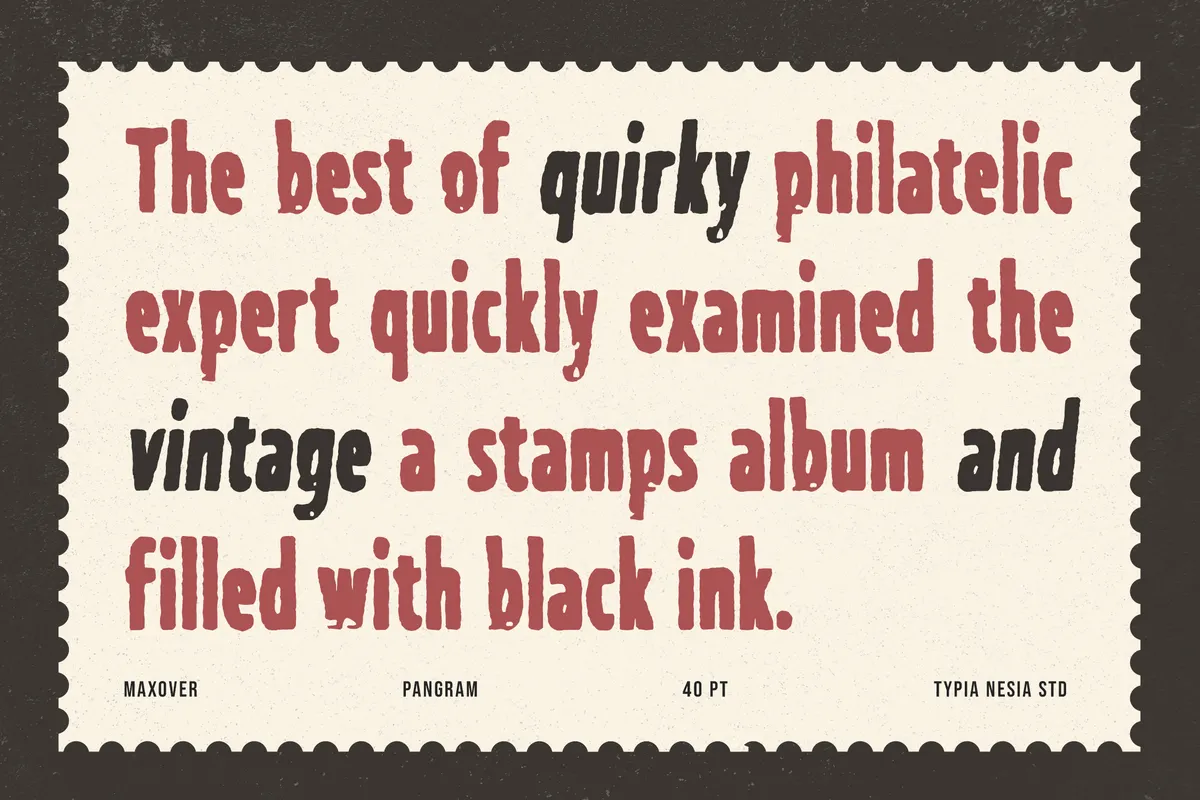 Maxover - Hand Drawn Vintage Display Font