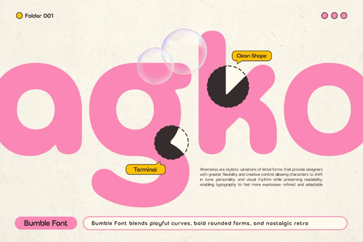 GC Bumble – Rounded Bubble Font