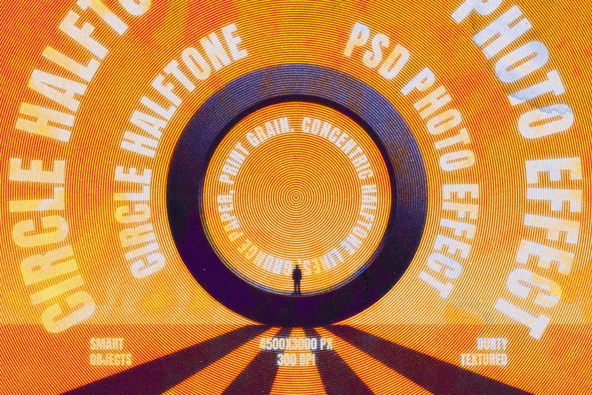 Circle Halftone Photo Effect