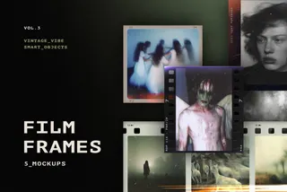 Retro Film Frames Mockups