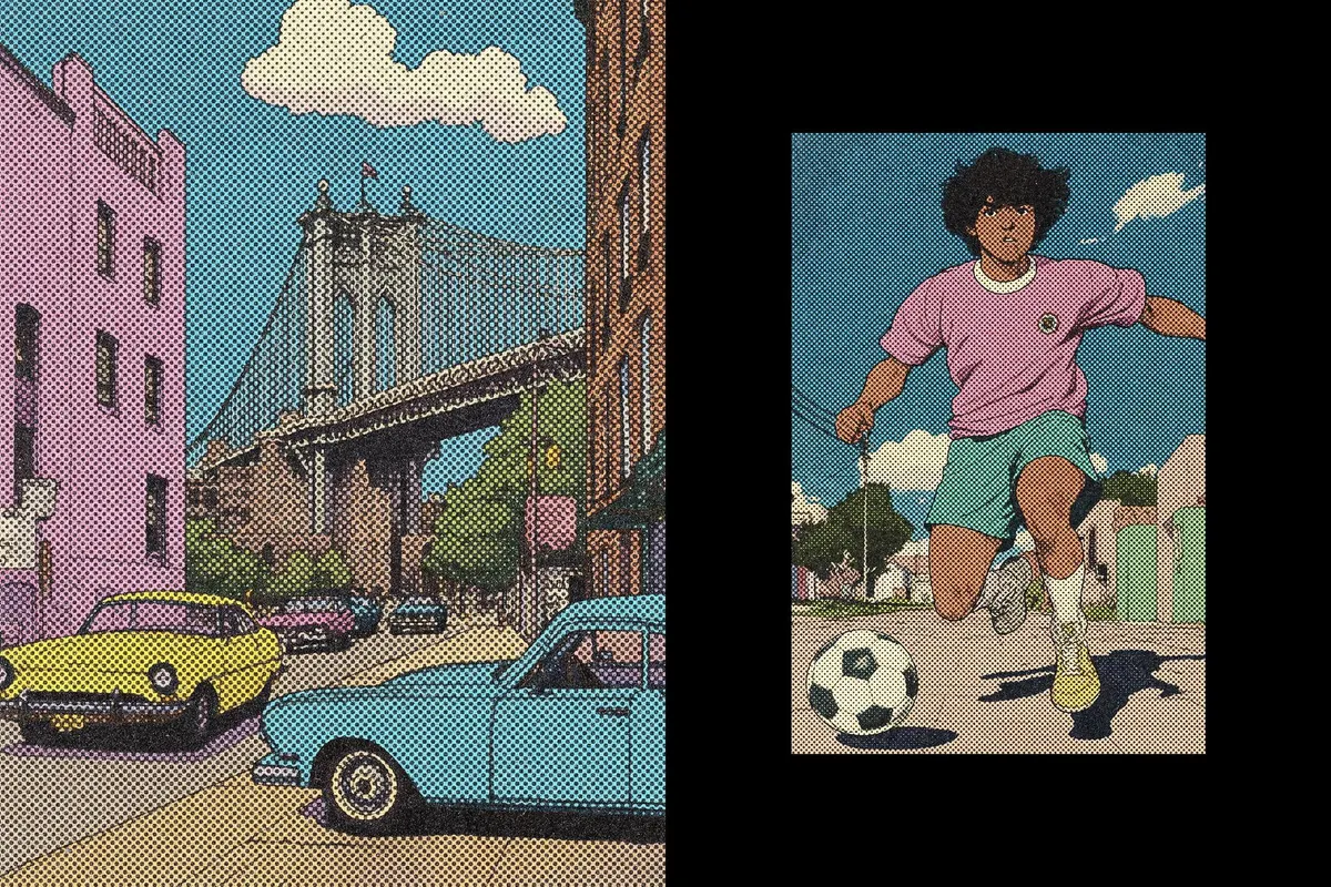 Comic Halftone Print Effect