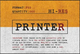 Old Ink Printer Design Effect