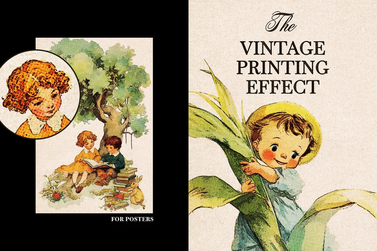 Vintage Print Photo Effect