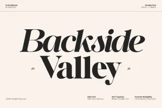 GC Backside Valley Elegant Modern Font