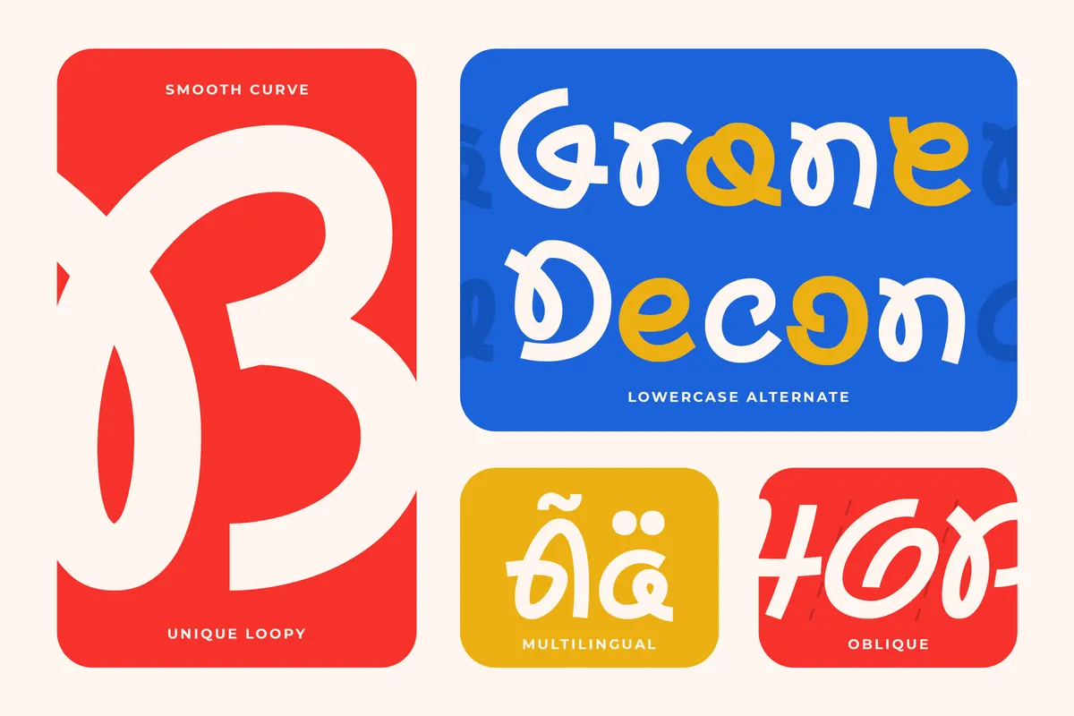 Bashmie - Noodle Loop Display Font